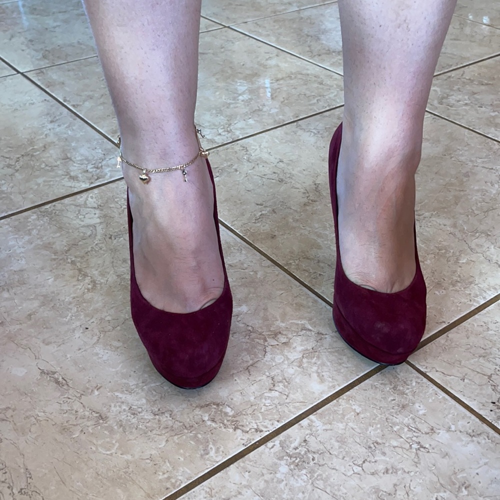 Burgundy Baker Pumps